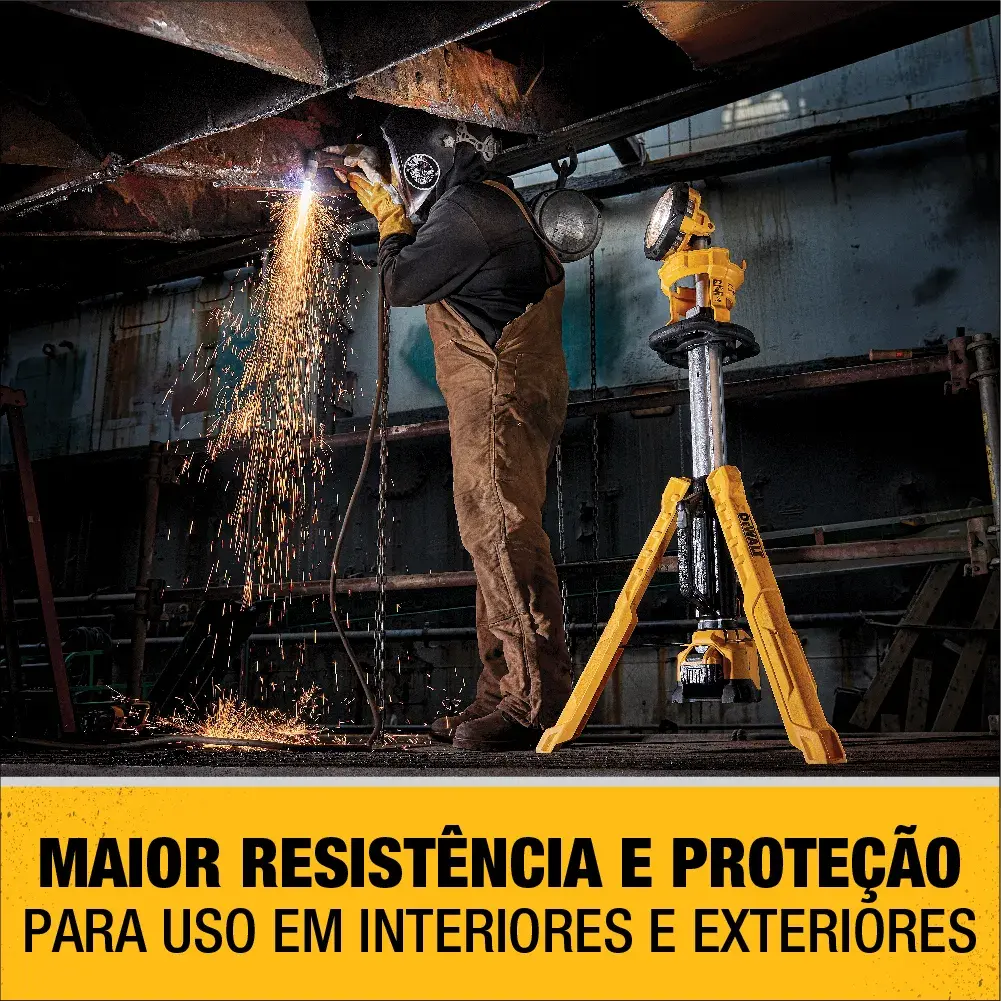 LUZ® TRIPÉ DEWALT LED XR® DE 18V (Apenas Ferramenta)