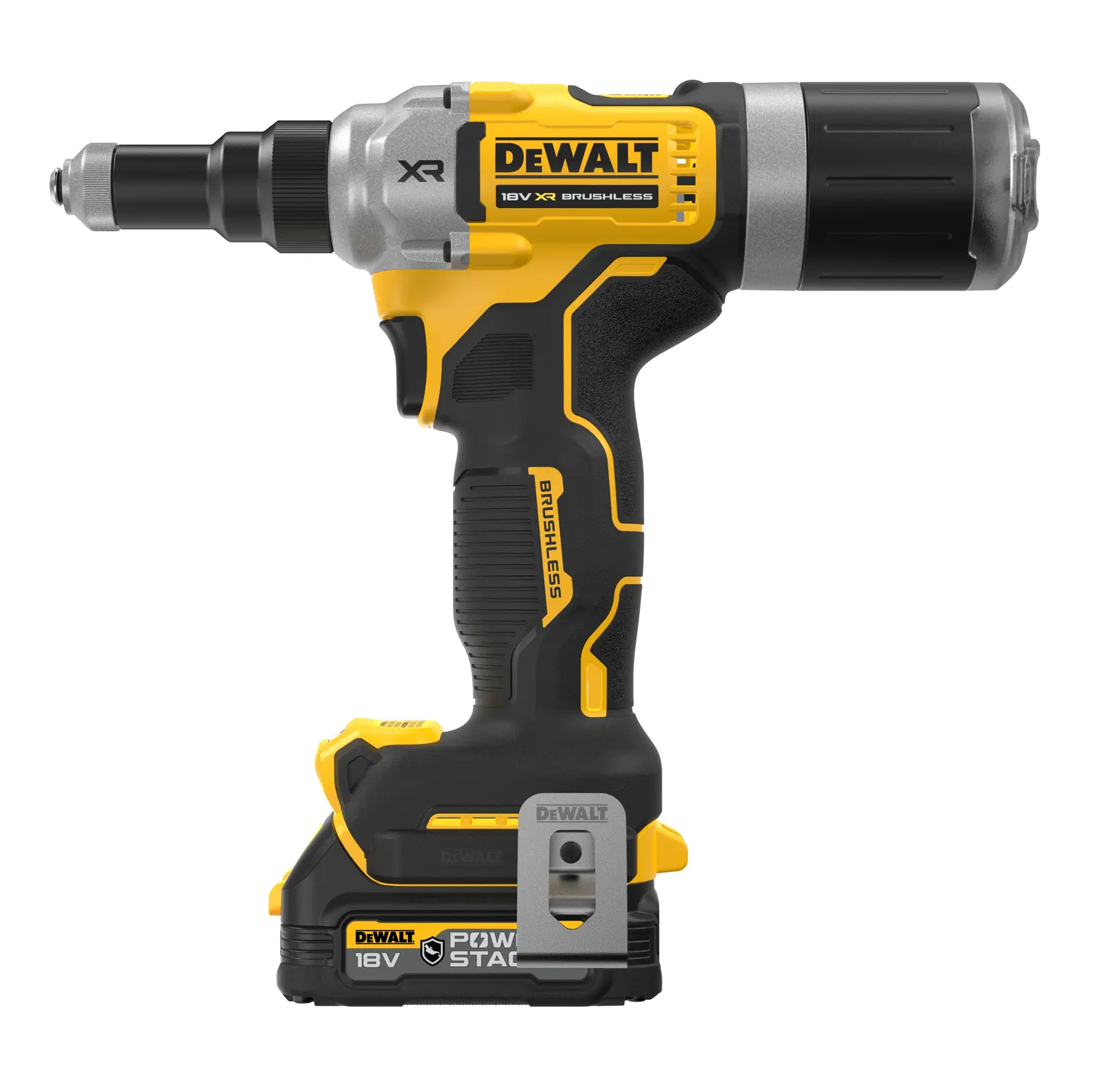 Rebitadora sem escovas 6,4mm XR 18V POWERSTACK compacta