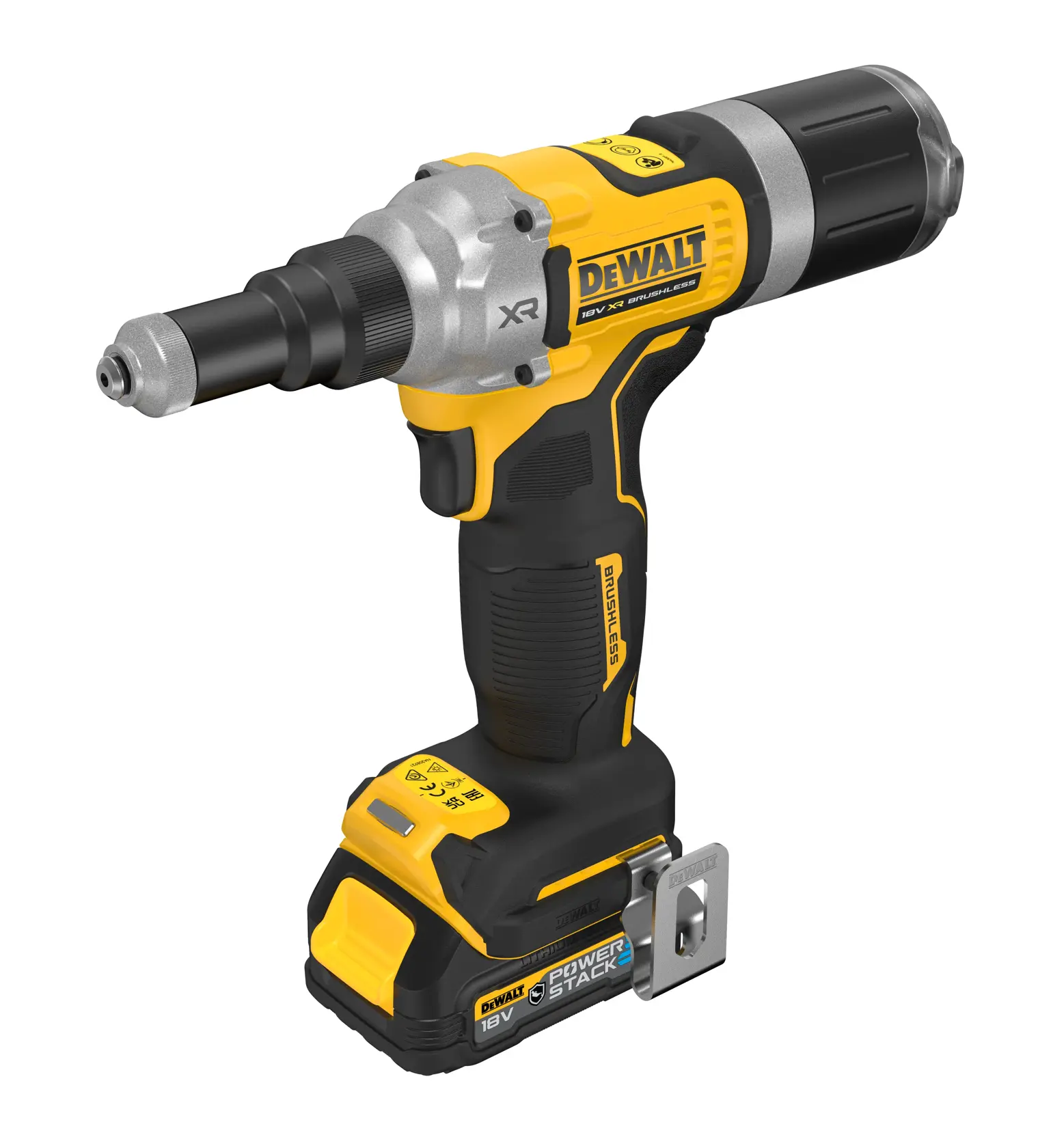 Rebitadora sem escovas 6,4mm XR 18V POWERSTACK compacta