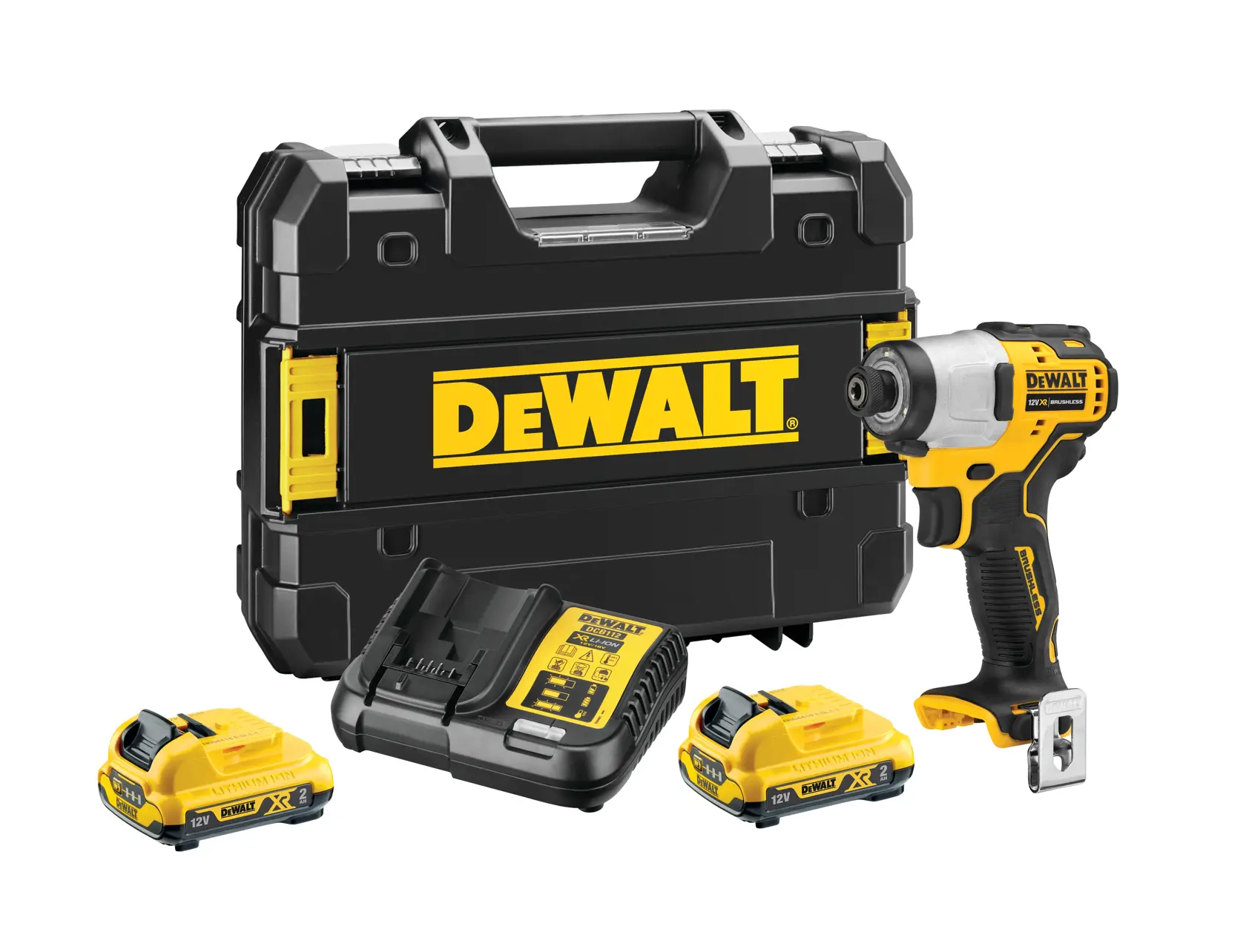 12V XR Brushless Sub-Compact Impact Driver - 2 X 2Ah