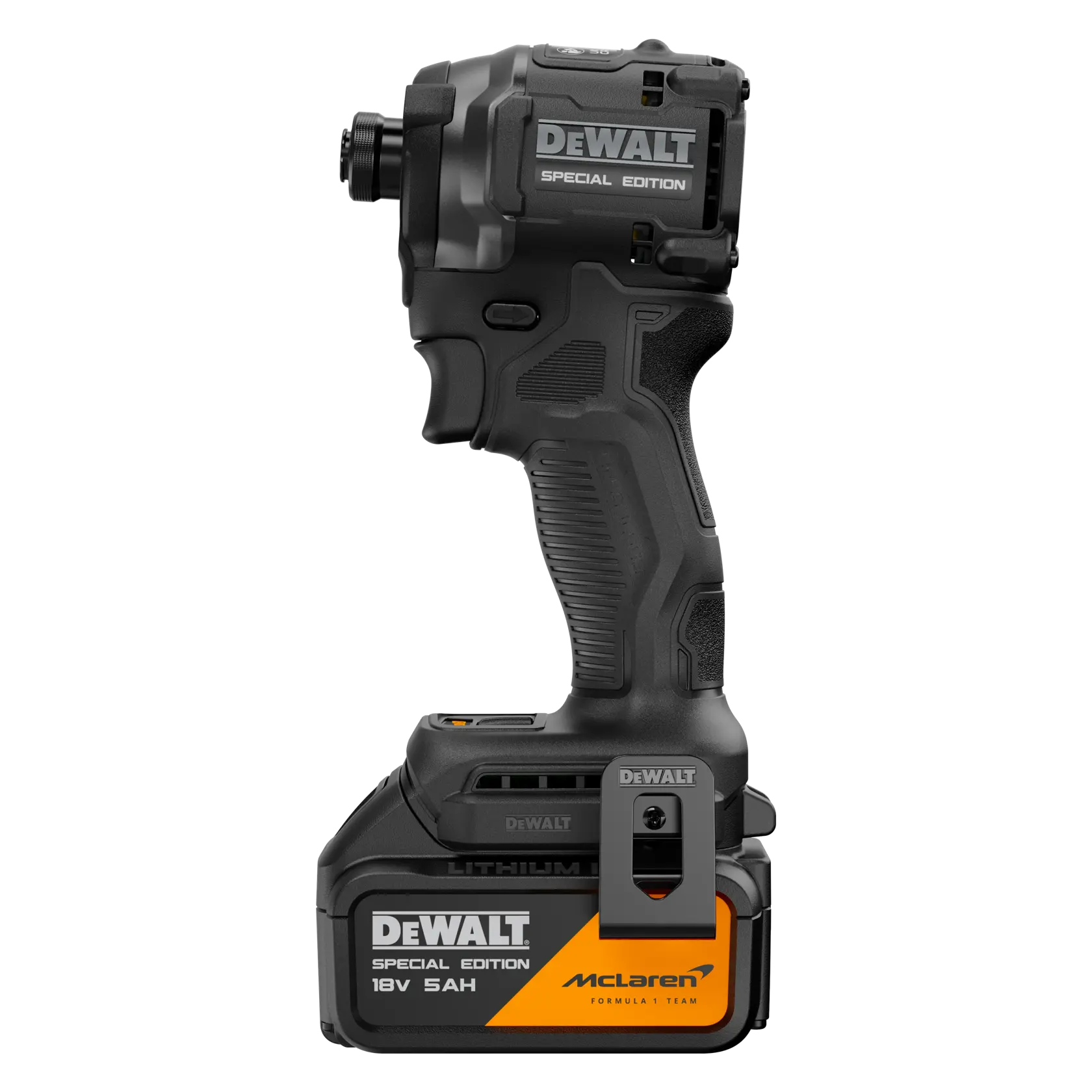 Aparafusadora Impacto McLaren sem escovas XR 18V 1/4" 205Nm com 2 baterias Li-Ion 5Ah e mala TSTAK®