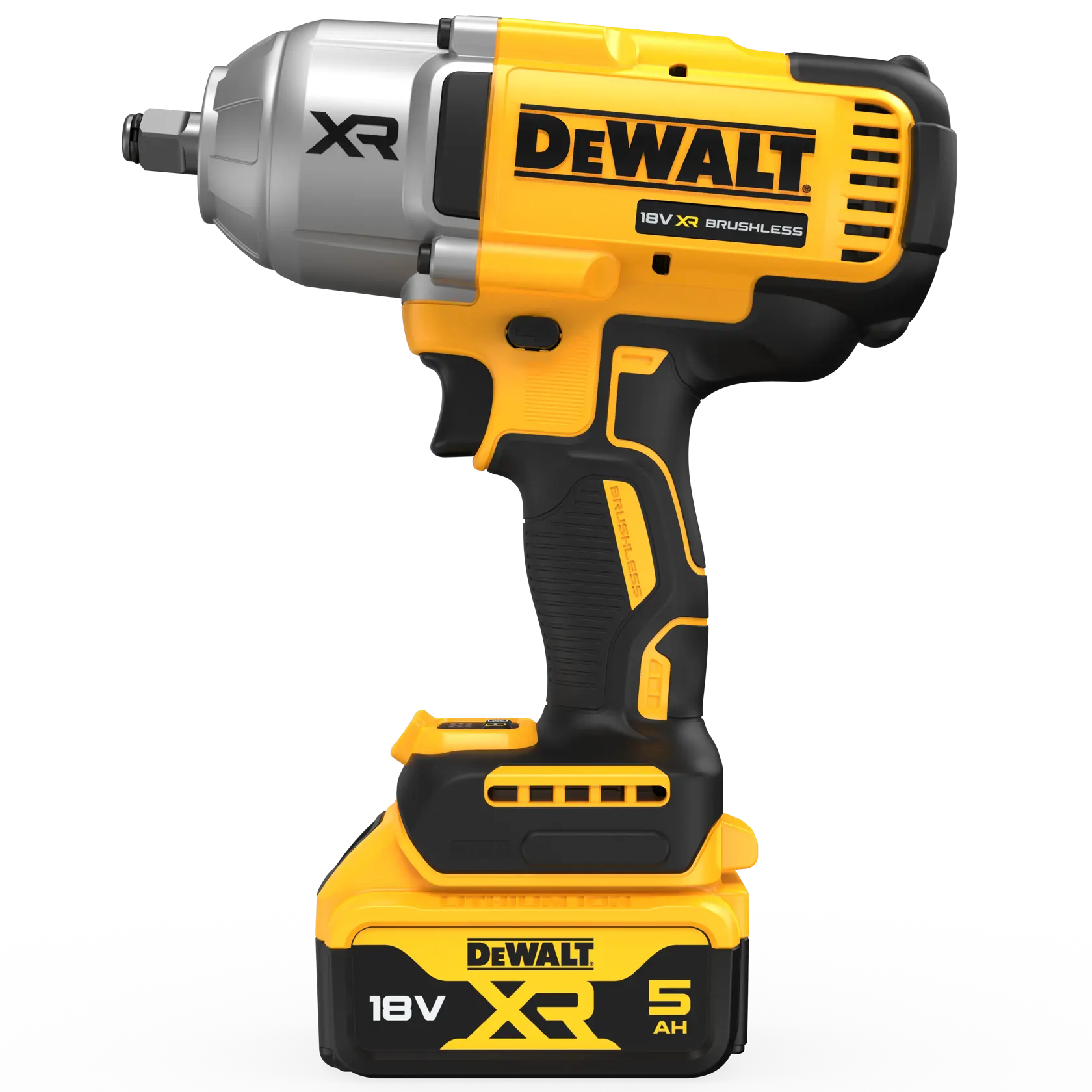 Chave de Impacto sem escovas XR 18V Li-Ion 5Ah 1/2" Alto Par com anel de retenção
