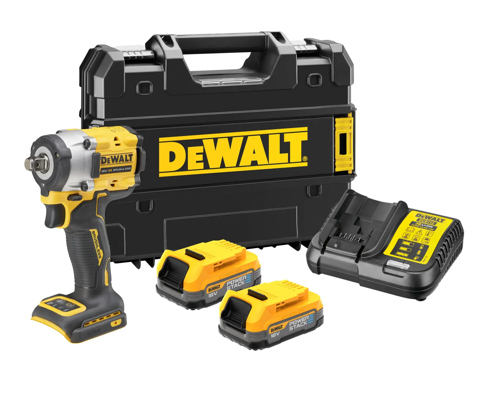 Logotipo da DEWALT em letras pretas e em negrito, centralizado em um fundo branco.