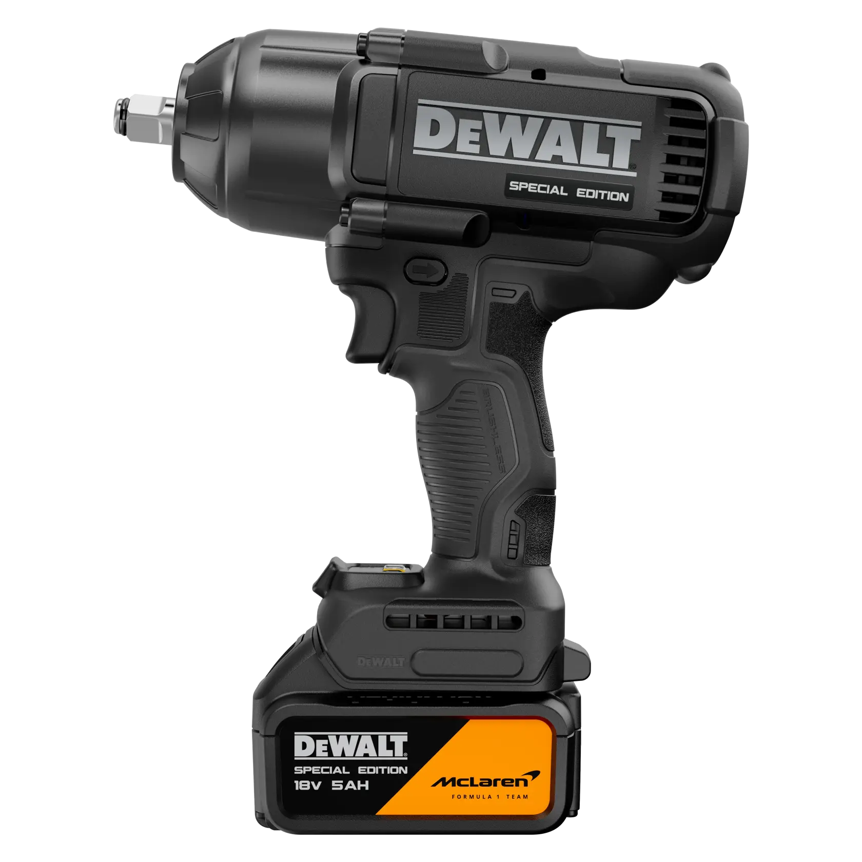 Chave Impacto McLaren sem escovas XR 18V 1/2" Alto Torque 1.356Nm com anel de retenção com 2 baterias Li-Ion 5Ah com mala TSTAK® II