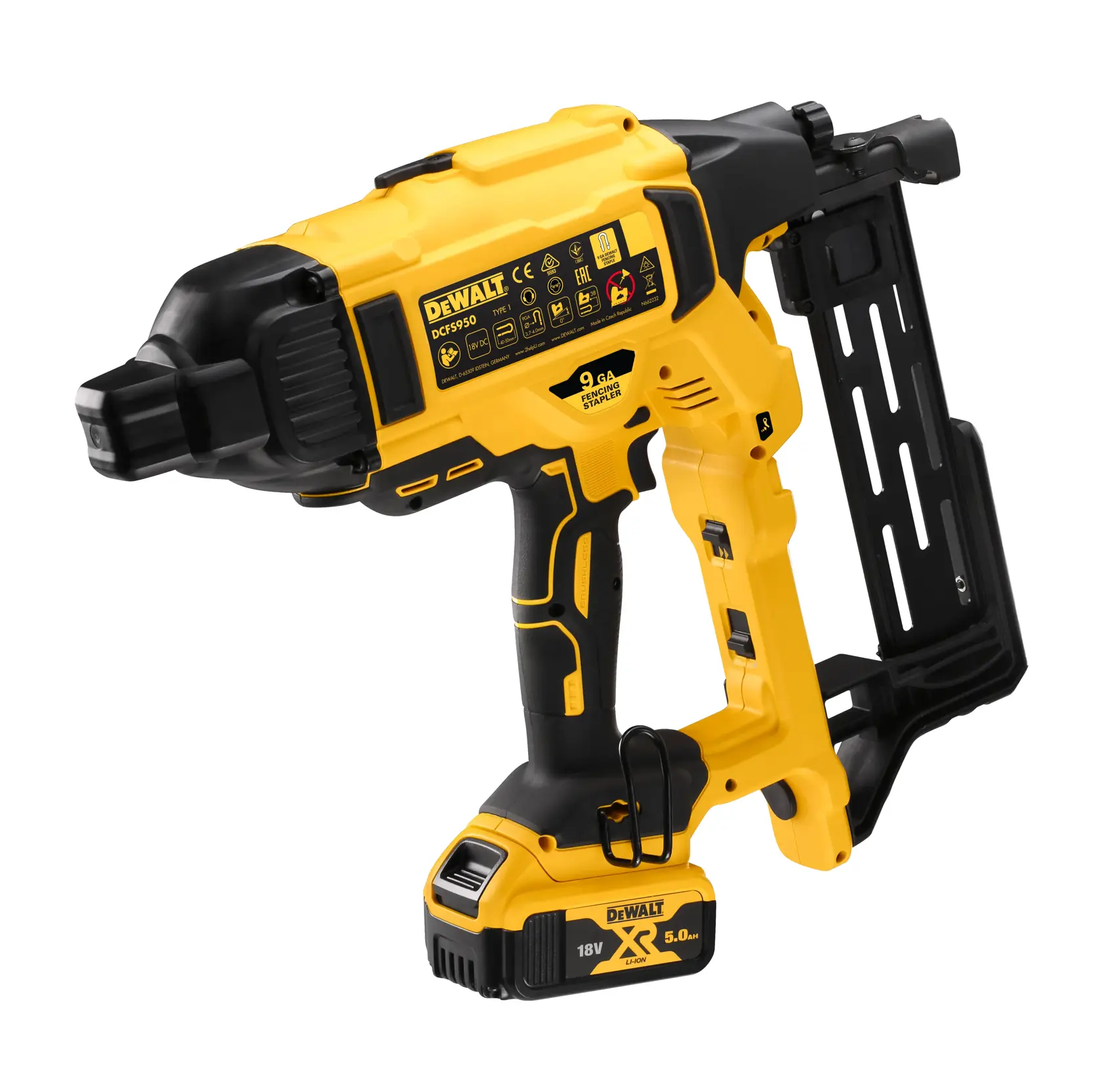 Agrafador de Cercas sem escovasXR 18V Li-Ion 5Ah