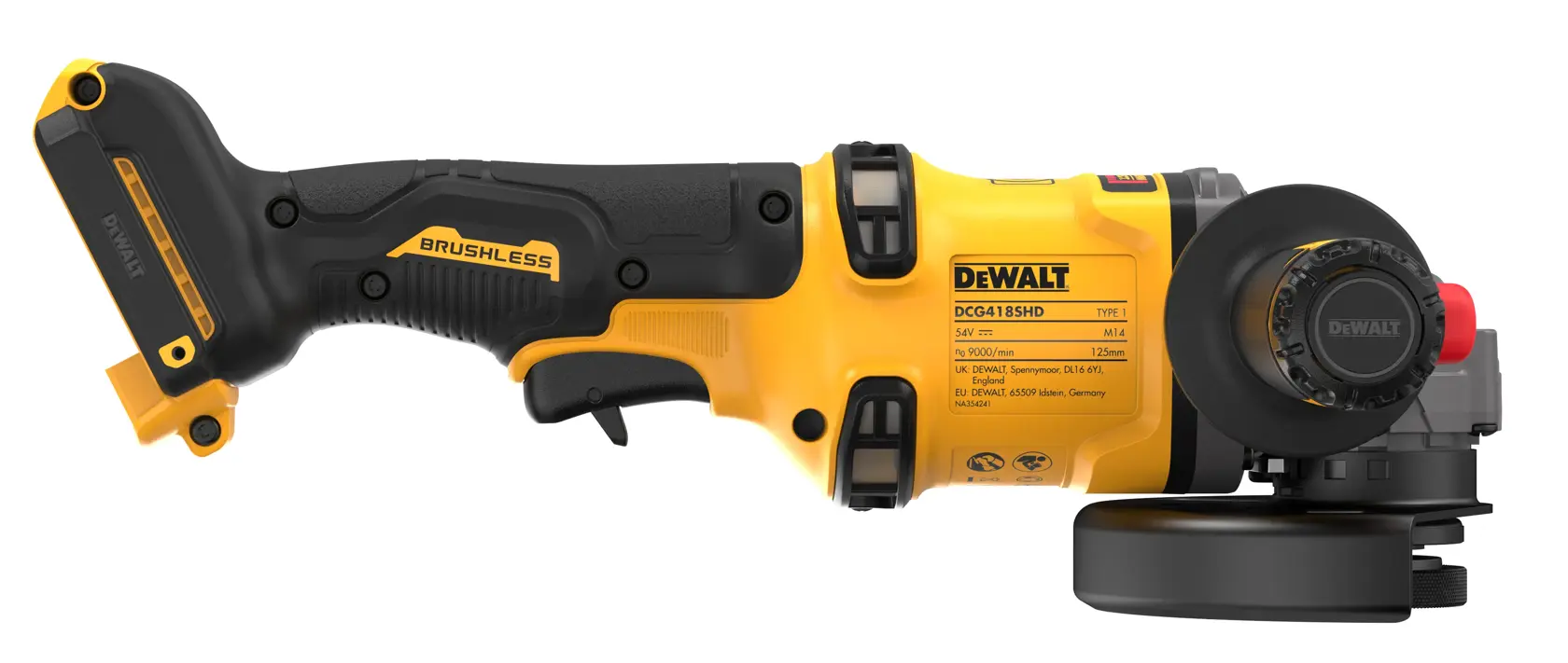 Rebarbadora Acabamentos sem escovas XR FLEXVOLT 54V 125mm com interrutor de pega lateral sem carregador/bateria e mala TSTAK