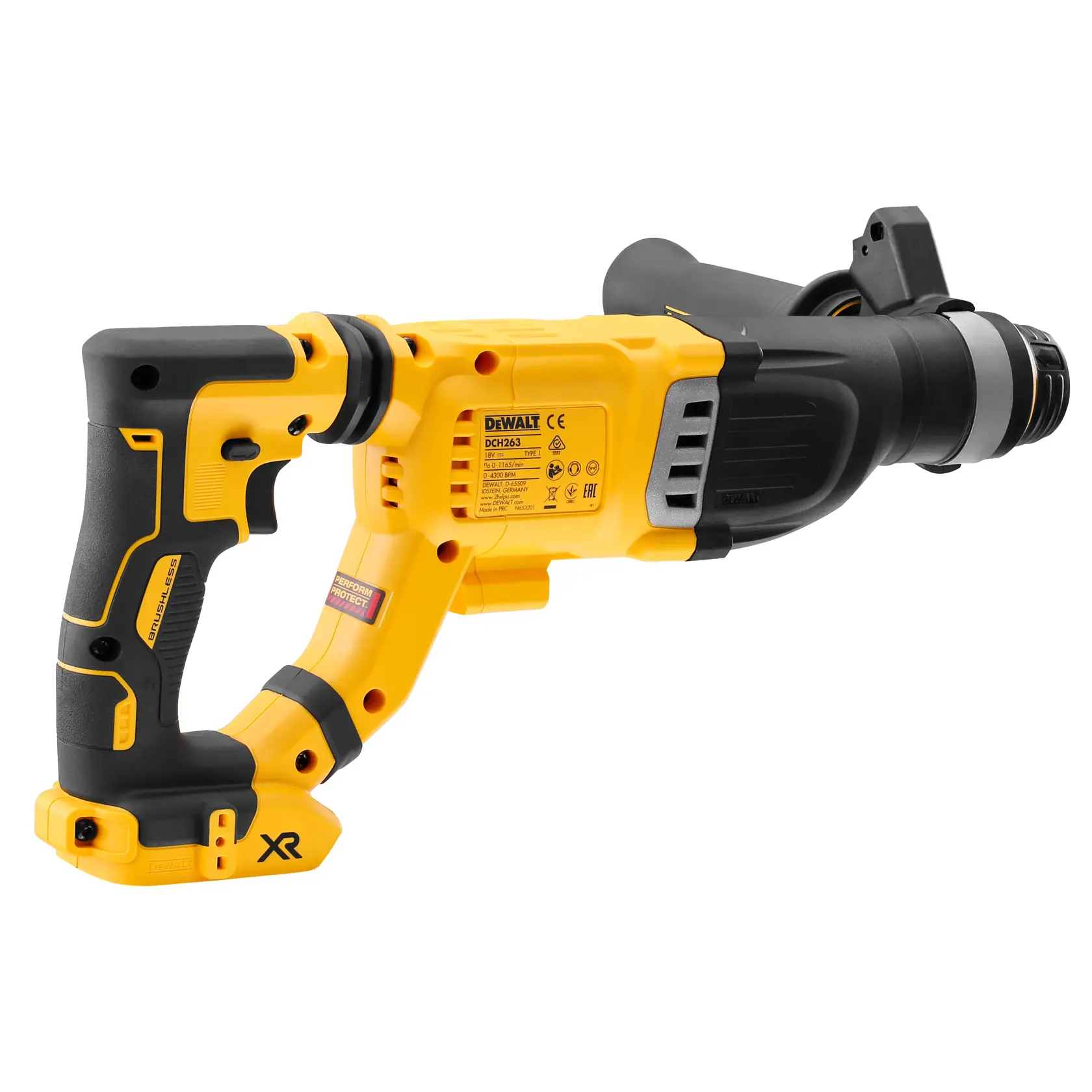 Martelo Eletropneumático sem escovas XR SDS plus® 18V Punho em D sem carregador/bateria