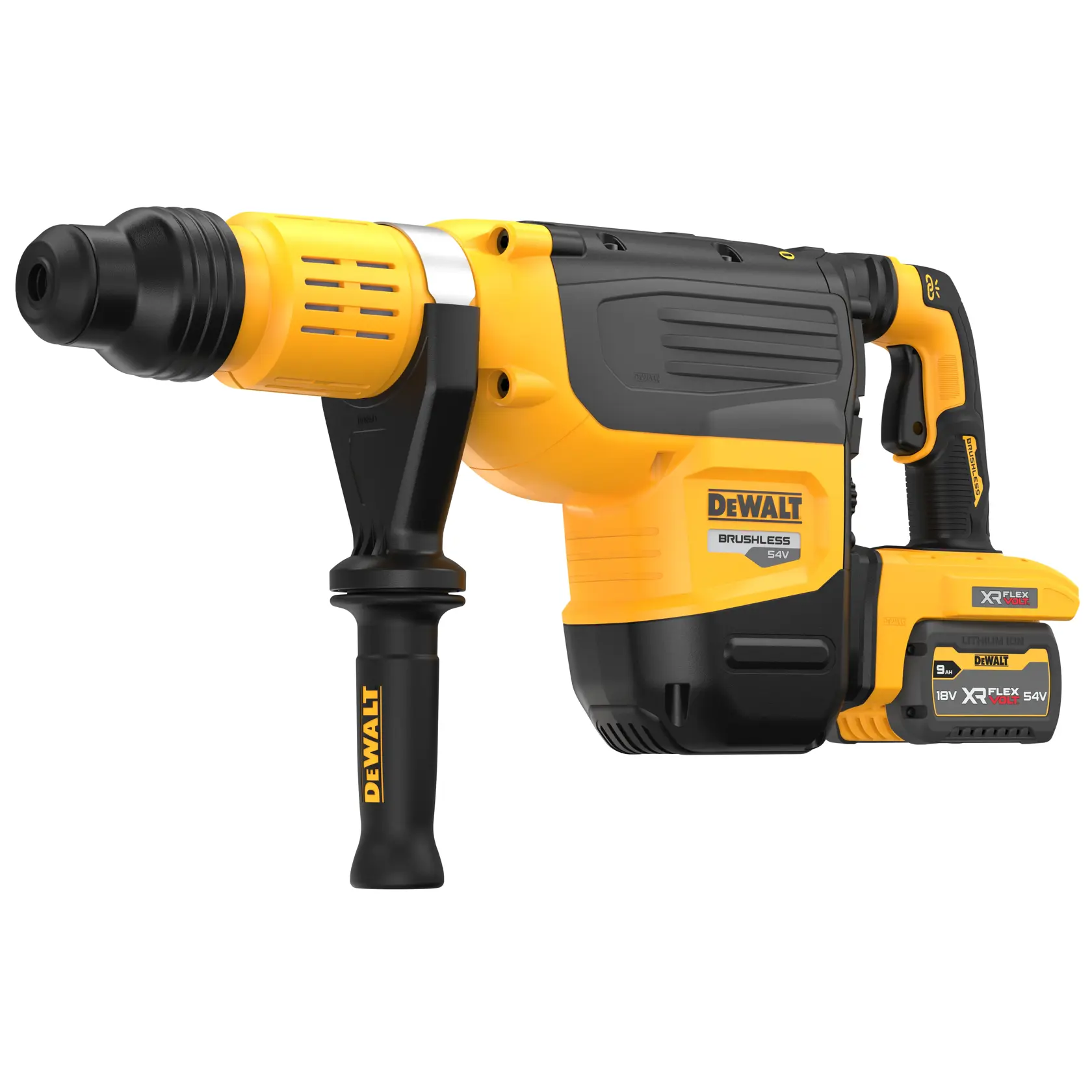 Martelo sem escovas XR FLEXVOLT 54V Li-Ion 9Ah SDS-Max 10kg 52mm54V Li-Ion 9Ah SDS-Max 10kg 52mm