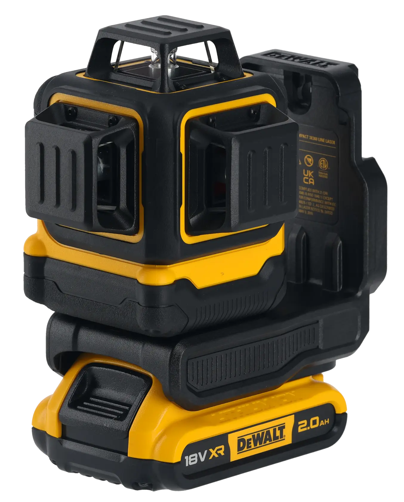 Kit Nível laser verde de 3 linhas 360° XR 18V e berbequim de percussão sem escovas XR 18V
