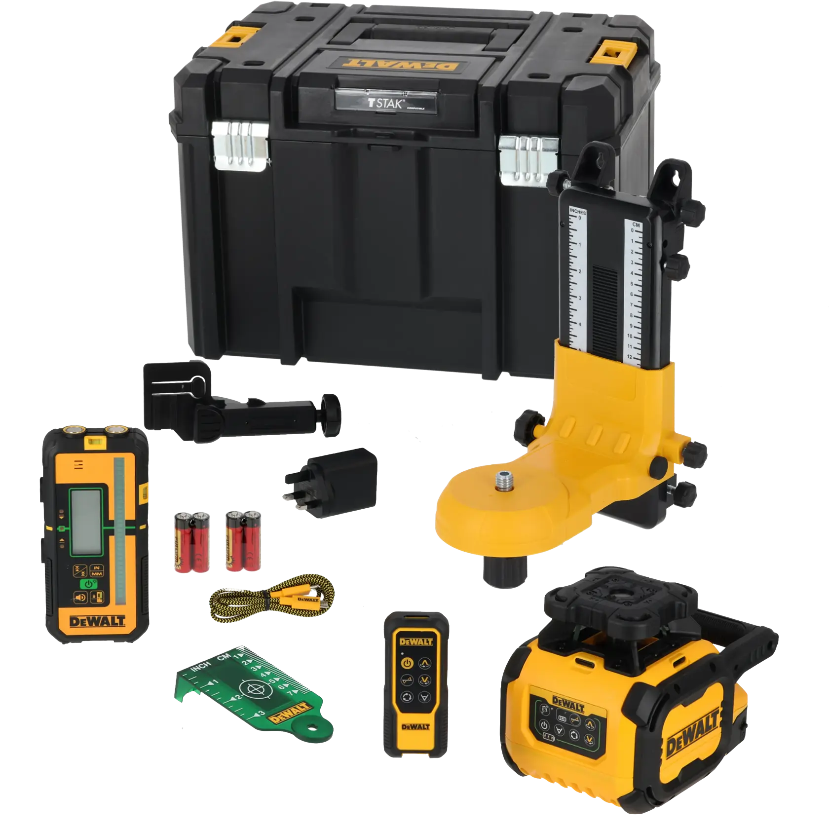 Kit de fotografia DEWALT DCLE15221G-QW, DCLE15221G nível laser com estojo e acessórios.