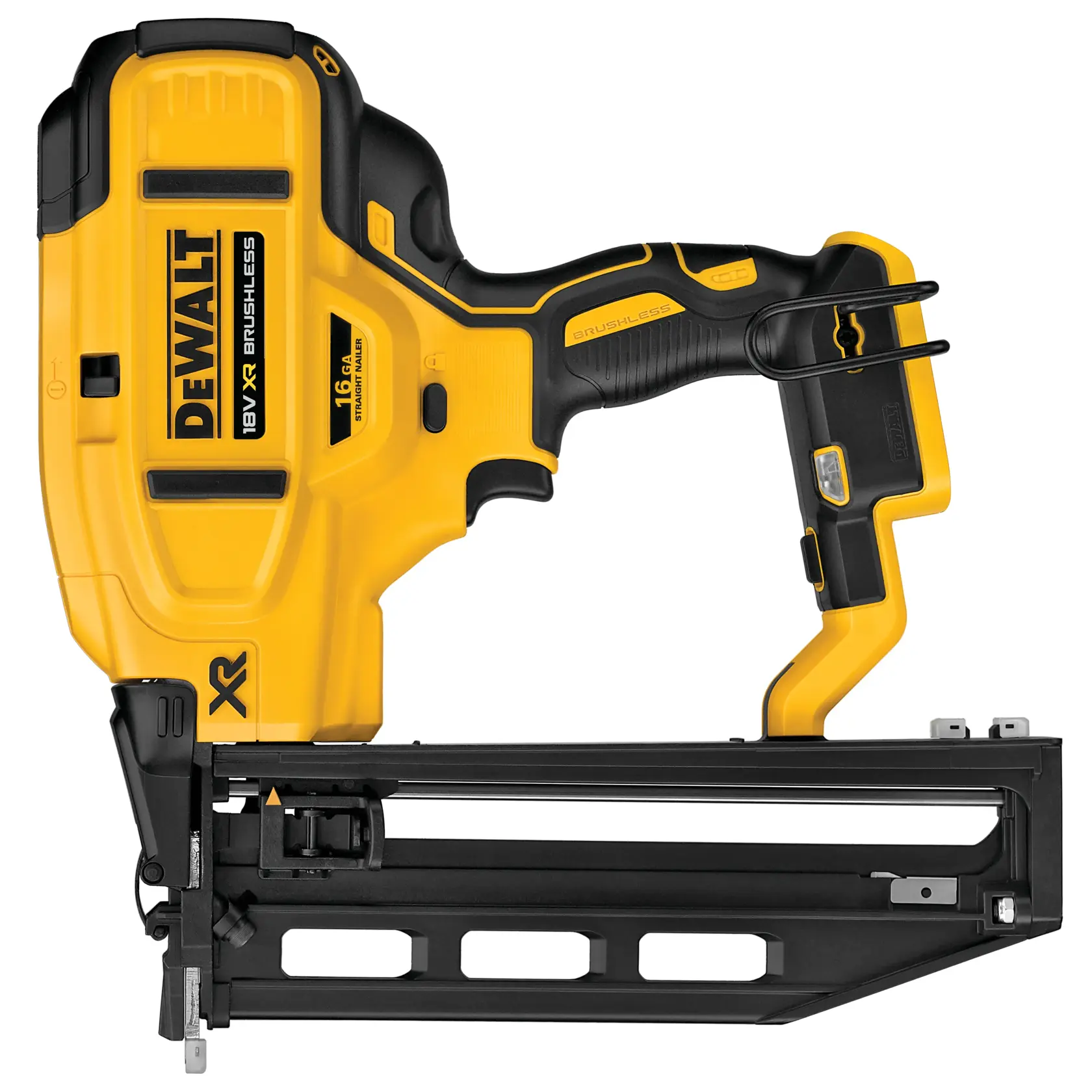 18V XR Brushless Second Fix Straight Nailer (calibre 16) (Unidade nua)