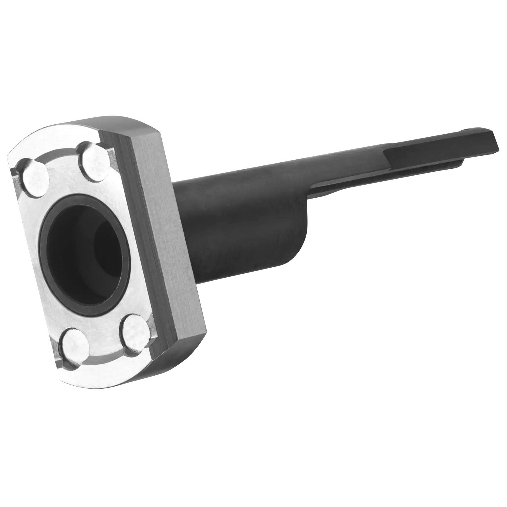 Adaptador metálico DEWALT DCN8902 para ferramentas fotográficas, isolado sobre fundo branco.