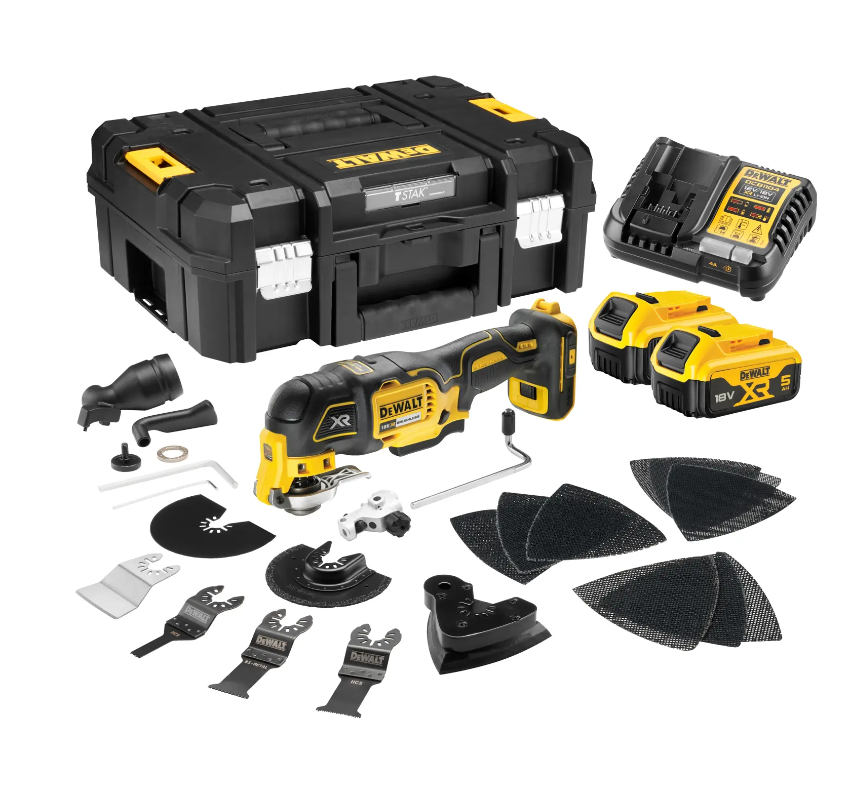 DEWALT® 18V XR® Ferramenta Oscilante Sem Escovas de 3 Velocidades - 2 x 5Ah