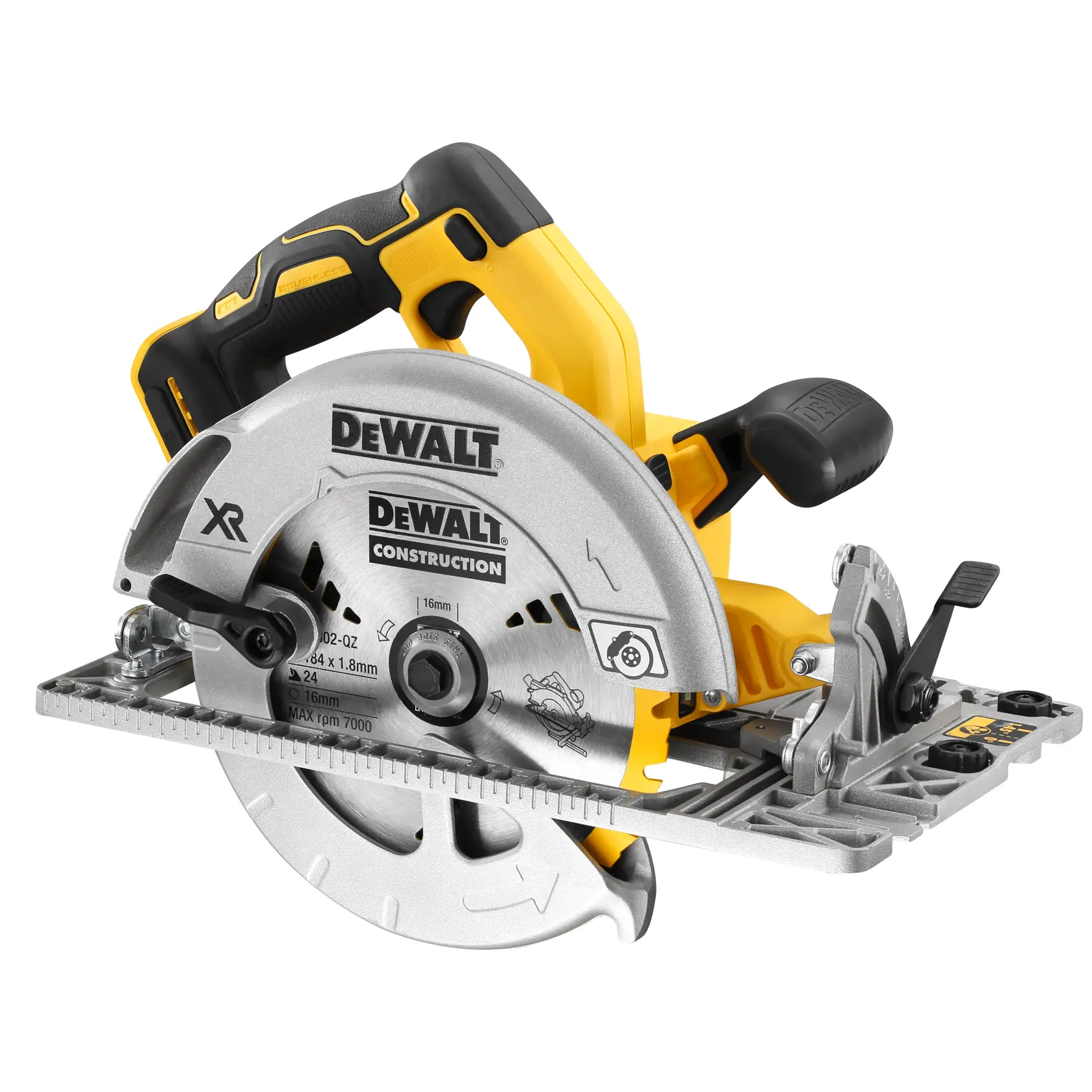 DEWALT® 18V XR® Serra Circular Sem Escovas de 184mm Compatível com Carril (Apenas Ferramenta)