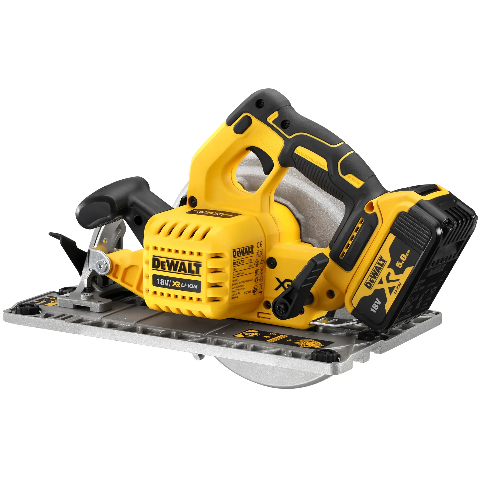 DEWALT® 18V XR® Serra Circular Sem Escovas de 184mm Compatível com Carril (Apenas Ferramenta)