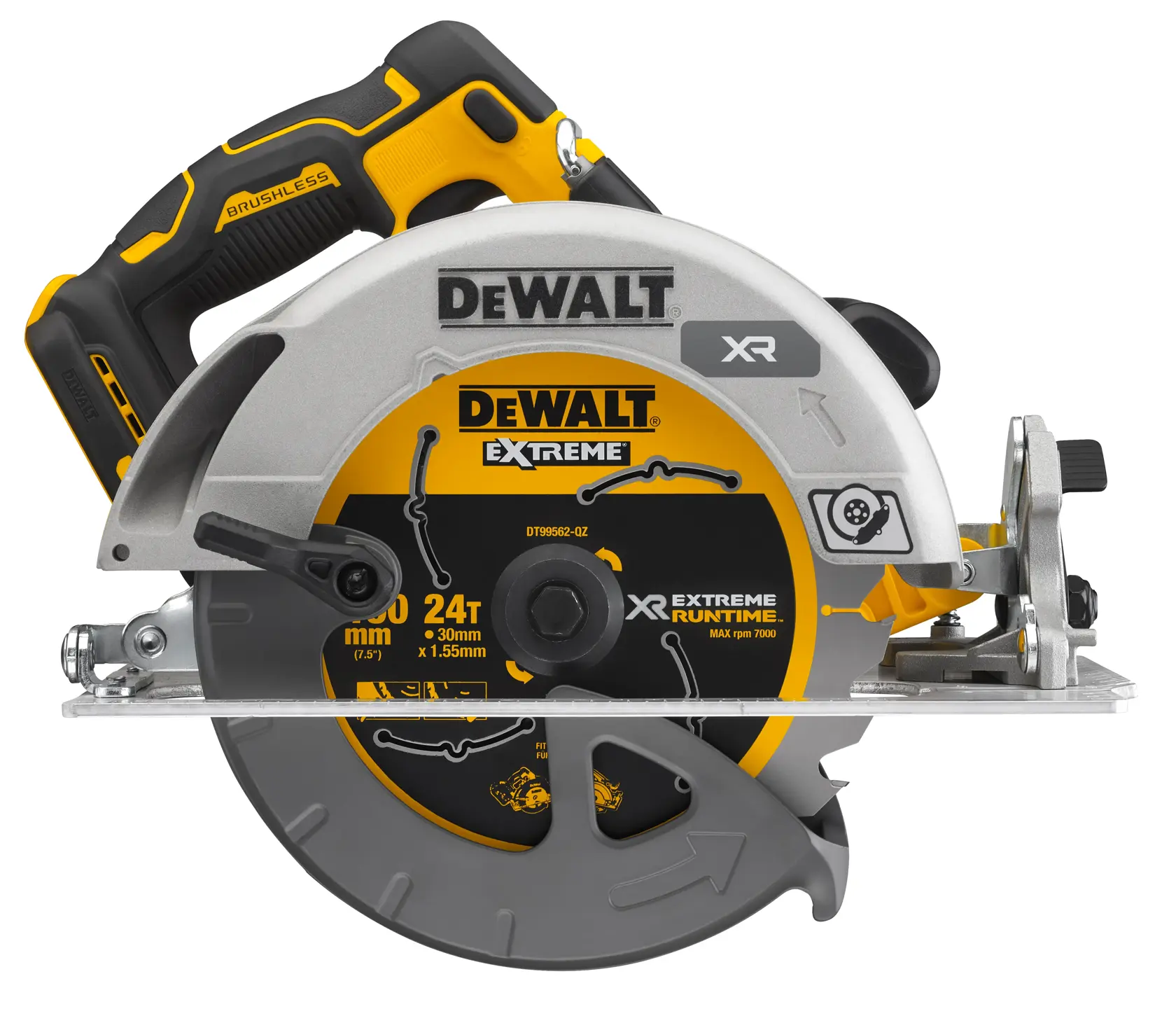 Serra circular DEWALT® 18V XR® Brushless 190mm com FLEXVOLT® ADVANTAGE™ (Apenas Ferramenta)