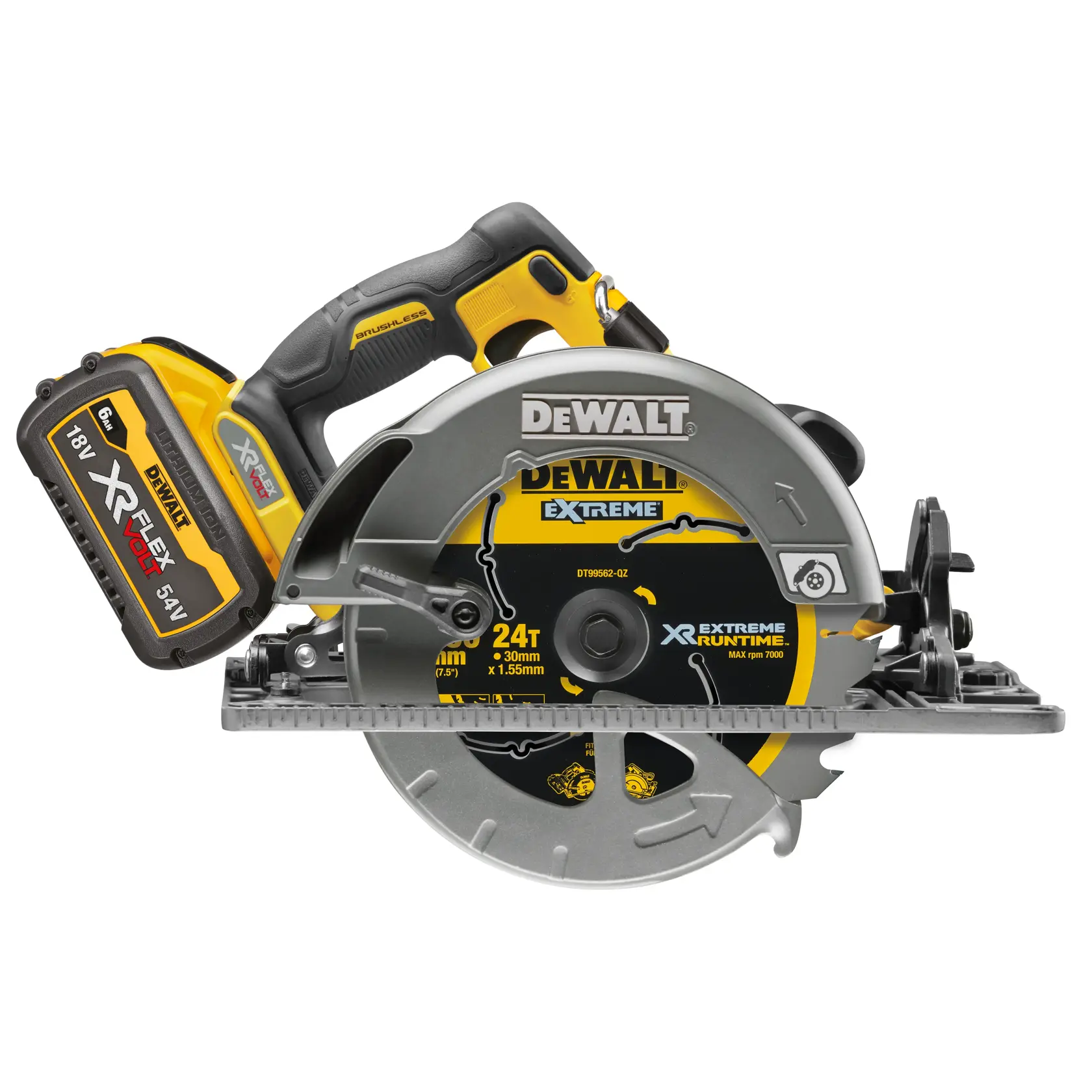 Serra Circular sem escovas XR FLEXVOLT 54V Li-Ion 6Ah Ø190mm
