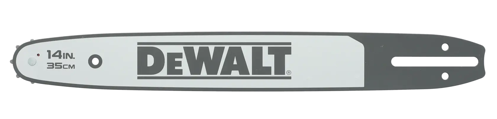 Barra de motosierra DEWALT, 14 pulgadas (35 cm), repuesto, plateada y negra, modelo DT20691.