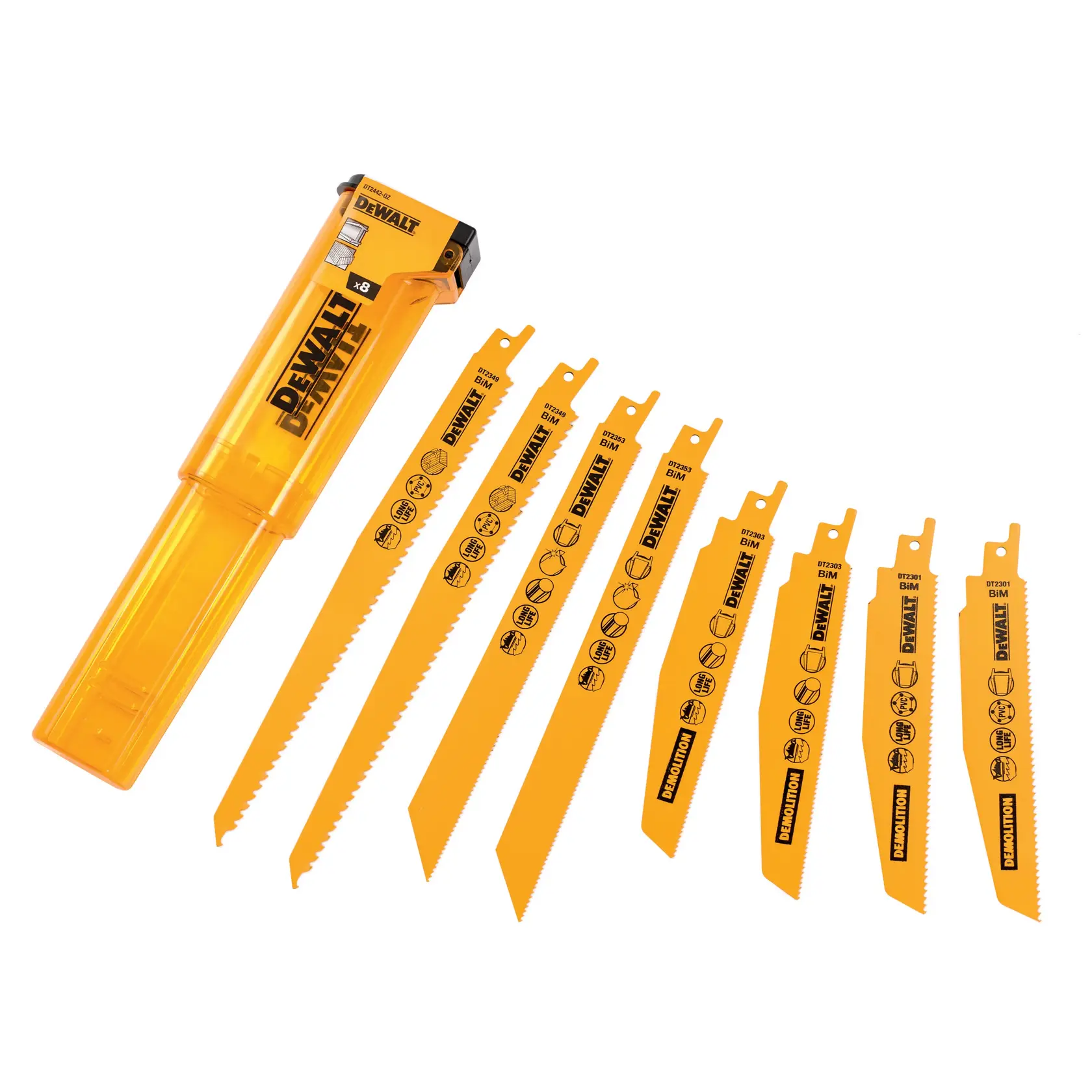 Logotipo da DEWALT em letras pretas e em negrito, centralizado em um fundo branco.