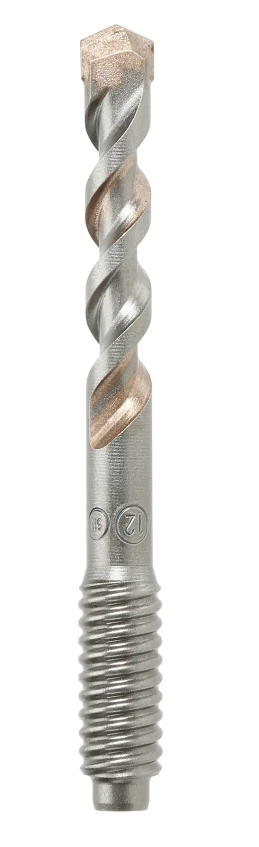 Broca para mampostería DEWALT DT6785 con punta de carburo y diseño espiral para concreto y piedra.