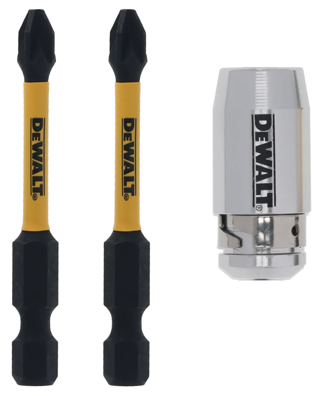 Pontas Torção de Impacto 2 x PH2 e Adaptador Magnético com Bloqueio