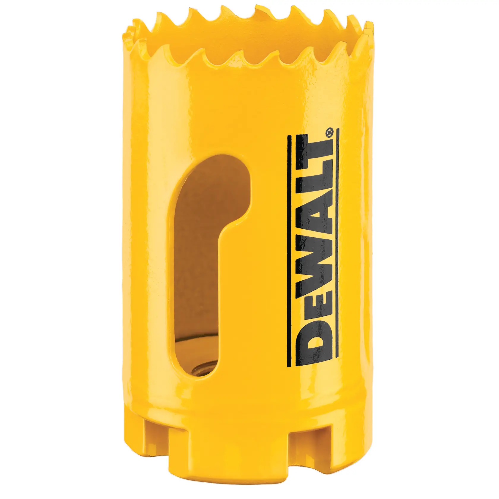 Serra copo DEWALT DT90309, DT90309-QZ para fotografia. Amarela com borda serrilhada.