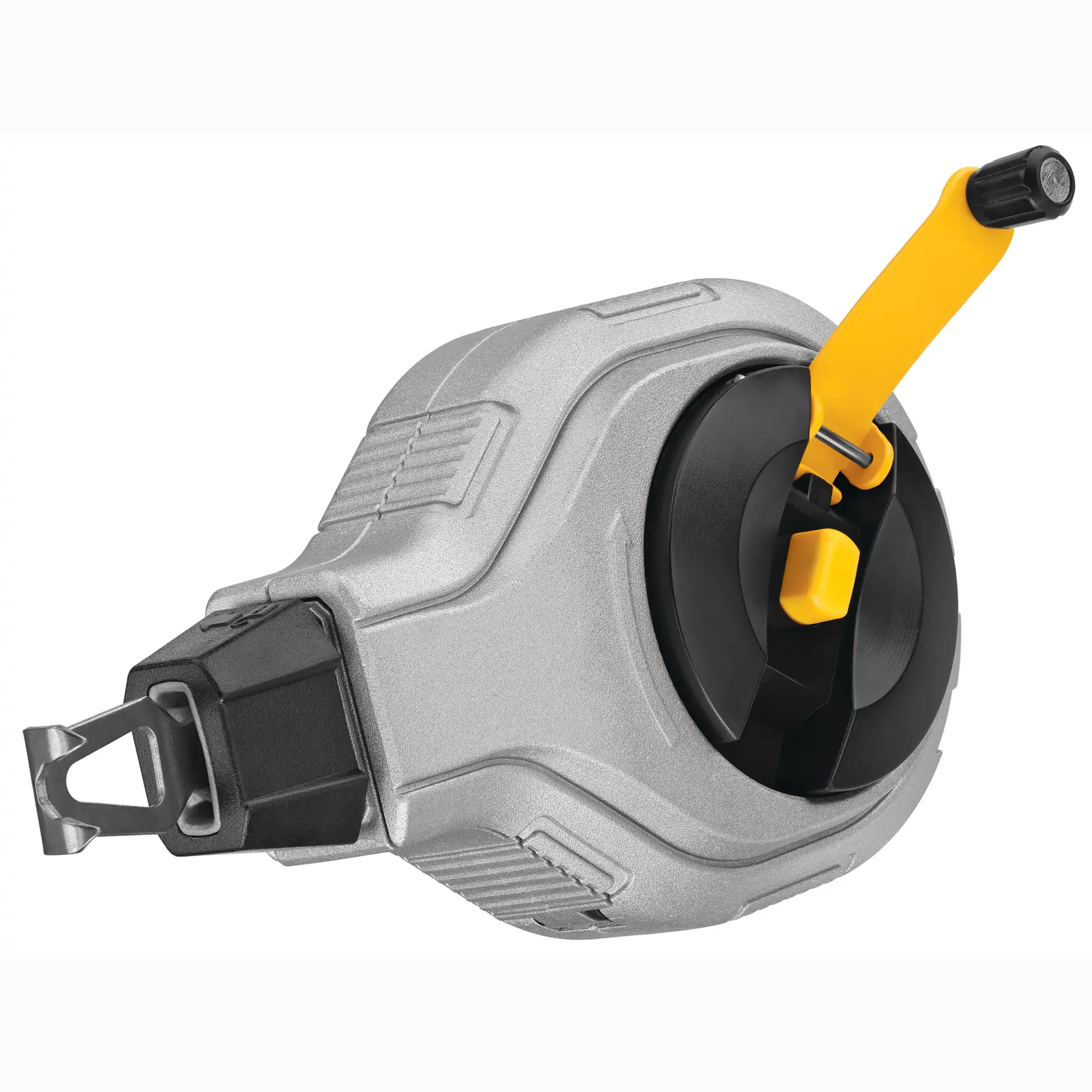 Rolo de giz DEWALT com corpo prateado e alça amarela para marcar linhas retas.