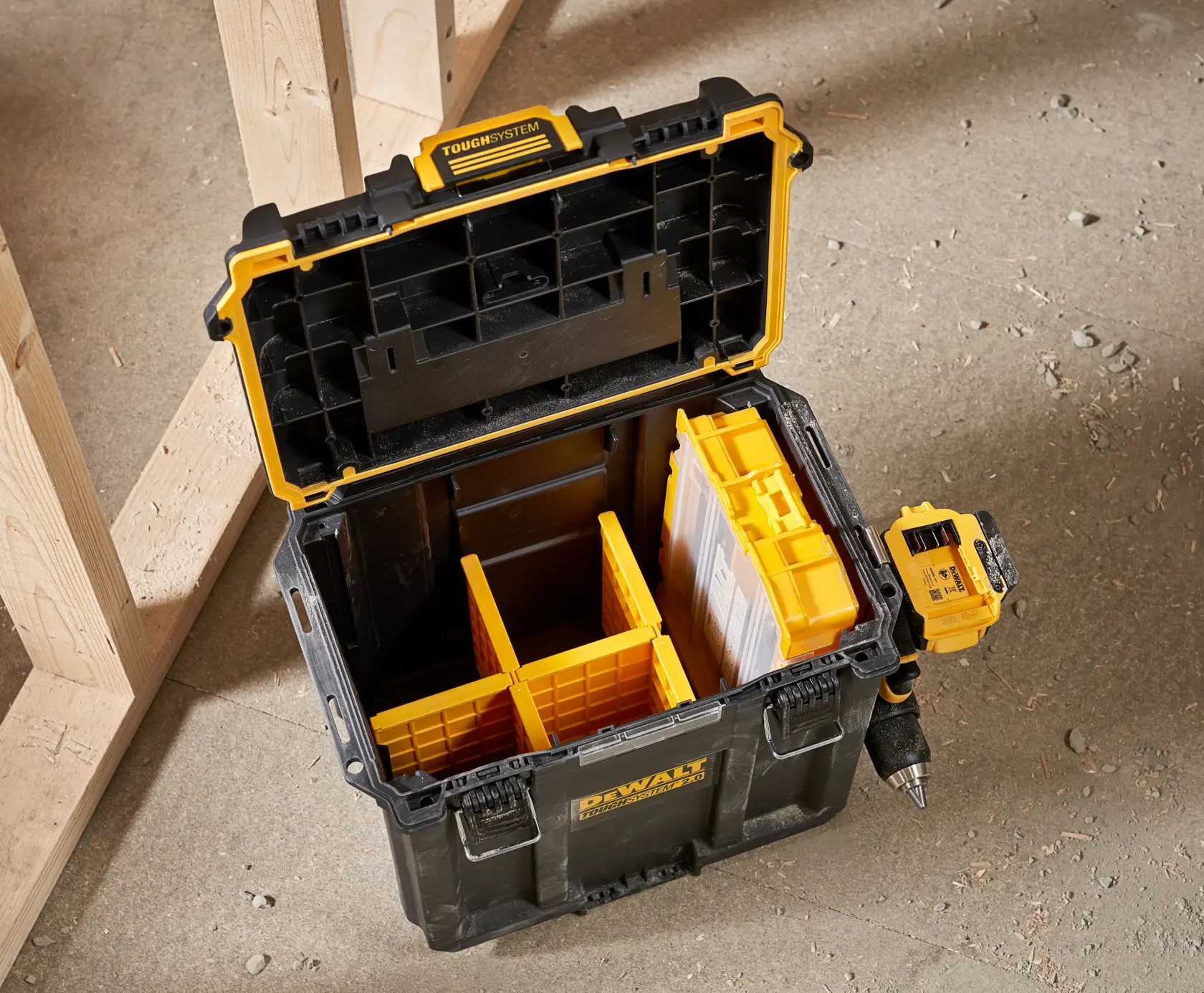 Caixa profunda para meio módulo DEWALT® TOUGHSYSTEM® 2.0